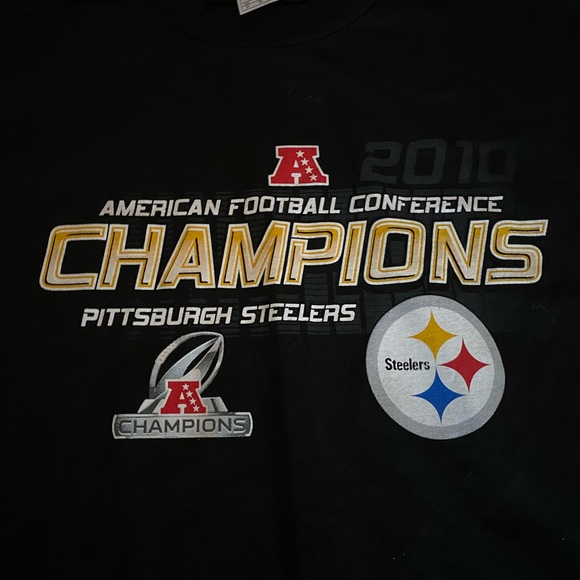 Vintage 2010 Pittsburg Steeler AFC Champions T Shirt - Picture 3 of 4